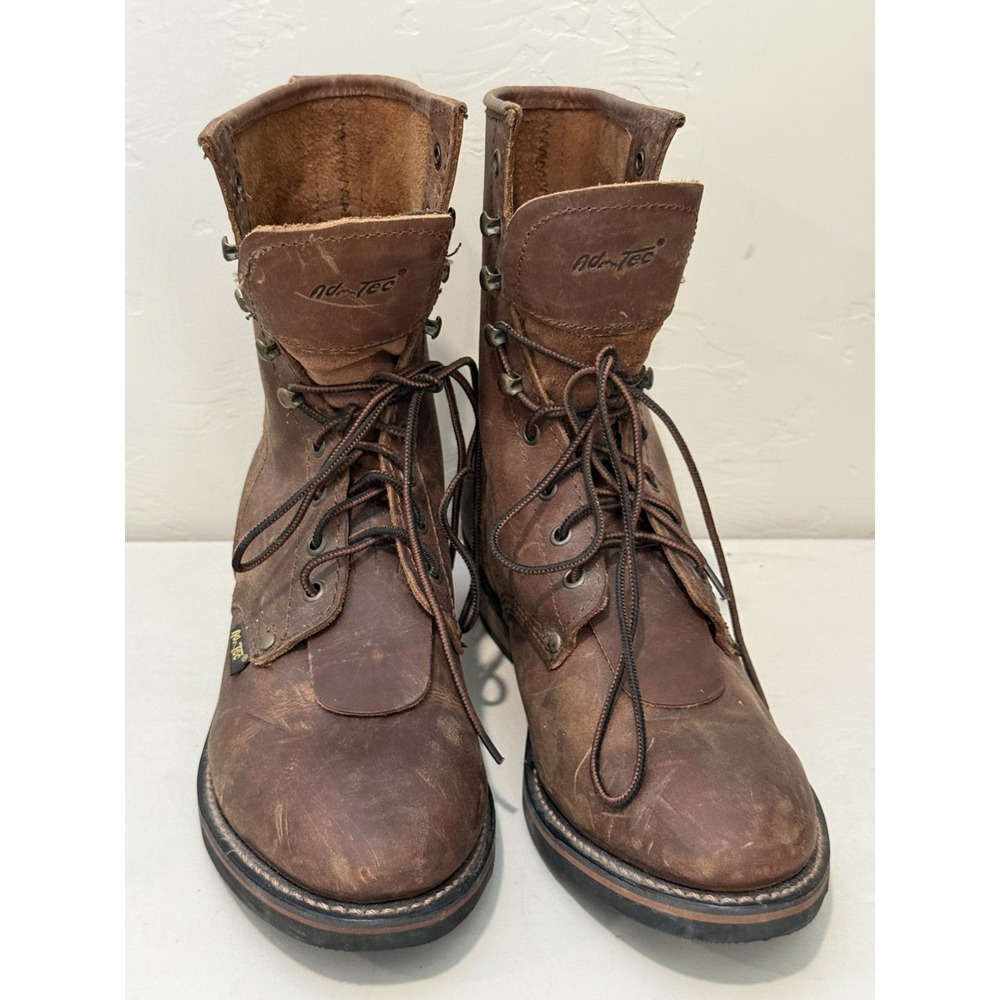 Ad-Tec 9224 Men's Brown Leather Water Resistant Packer Kiltie Work Boots